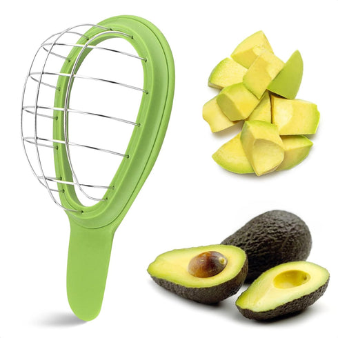 Avocado Slicer Tool - 3.2 x 6.3 Inches with Ergonomic Handle, Food-Grade Plastic and Stainless Steel