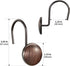 CHICTIE Bronze Shower Curtain Hooks Rings - Oil Rubbed Metal Rust Resistant Decorative Shower Curtain Hooks, Set of 12