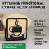 LFT 2 Pack Countertop Modern Metal Napkin Holder for Kitchen & Dining Table Decorative Coffee Cup & Fork Spoon Design