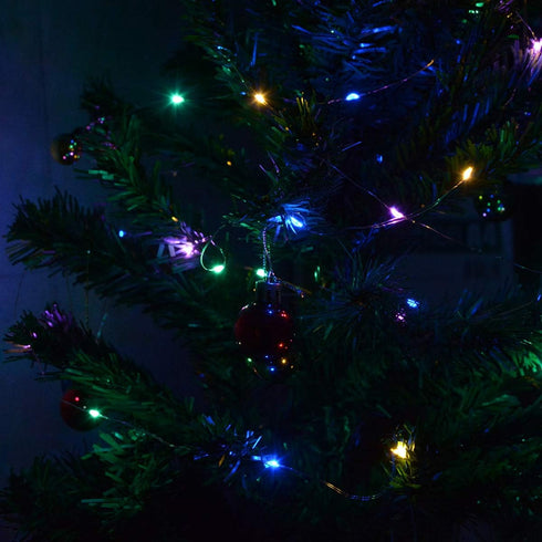 4-Pack 50 LEDs Multicolored Christmas Fairy Lights, Battery Operated Mini LED String Lights