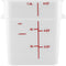 Carlisle FoodService Products Square Food Storage Container, 8 Quarts, Stackable Design for Catering, White