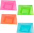 Party Essentials 10 Count Assorted Neon Hard Plastic Square Twist Salad/Snack Bowls, 12-Ounce