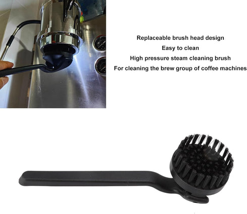 Espresso Coffee Machine Cleaning Brush, Detachable Brush for 51mm 54mm Coffee Brewing Head, High Pressure Steam