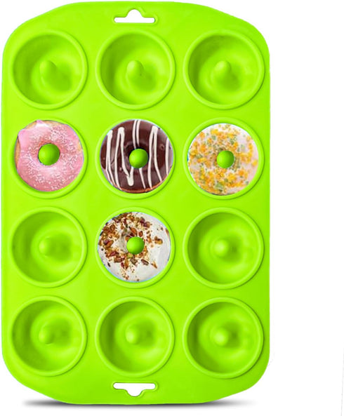 Silicone Donut Pan - Mini Baking Pan for Baking Delicious Donuts, Non-stick Bottom, Easy to Clean