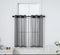 PI Dark Grey Sheer Curtains 45 Inches Length with Eyelets, Voile Light Filtering Small Window Curtains for