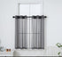 PI Dark Grey Sheer Curtains 45 Inches Length with Eyelets, Voile Light Filtering Small Window Curtains for