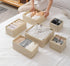 12 Pack Closet Clothing,Socks,Bra,Towels,Ties(12 Pack,Beige) Fordonral Drawer Organizer Clothes, Foldable Fabric