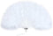 BABEYOND Marabou Feather Fan 20s Vintage Folding Hand Fan for Costume Dancing Show, Tea Party Wedding (White)