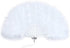 BABEYOND Marabou Feather Fan 20s Vintage Folding Hand Fan for Costume Dancing Show, Tea Party Wedding (White)