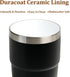 8 oz 18/8 (Black-2 Pack) Zenbo Stackable Espresso/Coffee Cups with Magnetic Lid, Ceramic-Lined Stainless Steel Mini