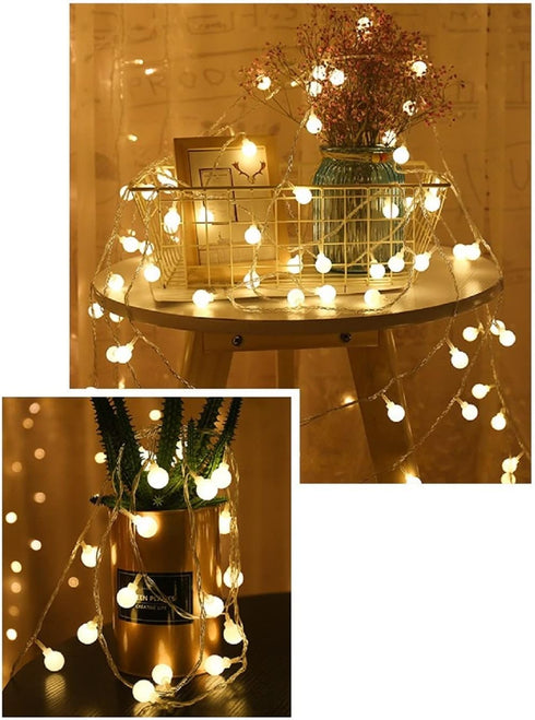 Generic 20ft 40 Globe String Lights LED USB Powered Warm White Fairy Lights for Birthday Party Wedding Christmas