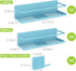 4 Pack Magnetic Spice Rack For Refrigerator, Space Saving Magnetic Shelf For Fridge Blue With Magnetic Paper Towel