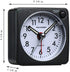 Peakeep Ultra Small Battery Travel Alarm Clock with Snooze and Light, Silent Analog Quartz (Black)