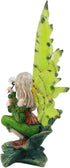 Ebros Mythical Goddess Green Earth Pixie Dust Fairy Statue, 6" Tall Whimsical Tribal Gaia Faerie Sculpture