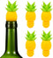 4Pcs Wine Stoppers for Bottles, Pineapple Silicone Caps, Reusable Wine Bottle Sealer, Funny Wine Stopper