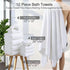 Set 12 (4 Towels,4 Towels,4 100% Pack Hailea Luxury Bath Towels - Piece Large Bath Hand Washcloths), Microfiber,Extra