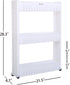 Mobile Shelving Unit Organizer for Laundry Room with 3 Large Storage Baskets, Slim Slide Out Pantry Rack for Narrow