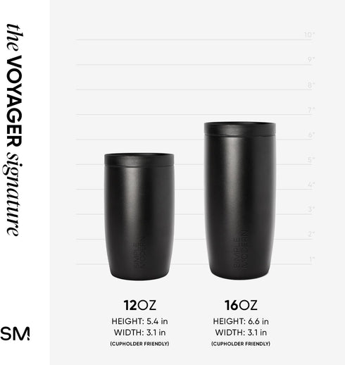 360 12oz Simple Modern Travel Coffee Mug Tumbler with Lid | Ceramic-Lined Insulated Stainless Steel Cold Brew Iced