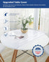 2Pcs 22 Inch PVC Tablecloth Round Clear Plastic Dining Table Protector Cover Waterproof Easy Clean Transparent Desktop