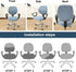 Office Chair Cover Water Resistant, Split Protective & Stretch Jacquard Elastic Slipcover for Desk Task Chair (Coffee)