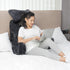 SLIGUY Reading Pillow-Bed Rest Pillow with Detachable Neck Roll & Higher Support Arm for Sitting in Bed Couch