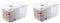 JapanBargain 1825 - Lot of 2 Japanese Rice Storage Containers, 11 LBS, Made in Japan