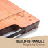 LUBAN Mahogany Wood Cutting Board, Thickened & Large with Handle, Premium Sustainable Wooden Chopping Board (14x9.5x1.1