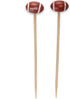 BambooMN 5.9" Decorative Sports Ball End Bamboo Cocktail Picks - 100 pcs for Events & Parties