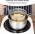 Tofficu Deep Fry Basket With Handle, Foldable Frying Basket 6-Inch, Stainless Steel Mesh Basket Round Fryer Basket For Kitchen Frying