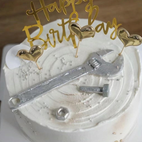 Hand Tools Silicone Molds - Screw Nut Fondant Mold for Construction Tools Candy Decorating Cupcake Topper