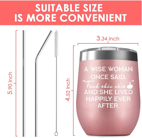 Funny Gifts for Women - Unique Gifts for Mom, Wife, Sister, Best Friend, 12oz Wine Tumbler