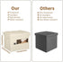 350 lbs, 17x13x13in, BelugaHelper Storage Ottoman Foot Rest Stool, Folding Leather Footstool Bench with Thicker Foam