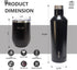 Hiciin 12oz 25oz&Gift Set packaged Stainless Steel Wine Tumblers with Lid TWO & Insulated Wine bottle ONE with well
