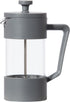 Oggi French Press Coffee Maker (12oz)- Borosilicate Glass, Coffee Press, Single Cup French Press, 3 cup Capacity, Charcoal by Oggi