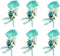 Calla Lily Boutonniere for Men, Wedding Groom Best Man Boutonniere, Set of 6 for Ceremony, Turquoise