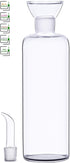 HAIZEEN 17oz/500ml Clear Glass Olive Oil Dispenser Bottle - Non Drip Cruet with Pourers, Kitchen Carafe for BBQ