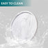 9" Round Bathroom Tray, Decorative Silicone Vanity Tray for Kitchen Countertop Organizer, Marble Grey Decor