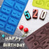 4 Pcs Silicone Numbers Alphabets Molds - FineGood Candy Biscuit Chocolate DIY Baking Trays