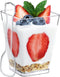 SHOPDAY 5 Oz-Plastic-Dessert-Cups: 30 Pack Square-Clear-Cup-with-Spoons, Small Parfait-Cup Mini Plastic Appetizer Shooter