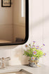 2Pcs,Daisies Daisy Artificial Flowers in Cement Vases Faux Flowers Farmhouse Home Coffee Table Bookshelf Office Desk