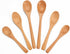 UANJBYO 6 Piece Small Wooden Spoons Set - Premium Beech Wood Spoons in