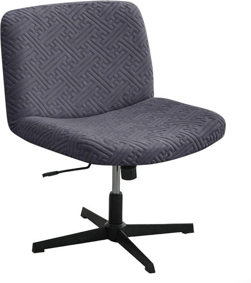 Criss Cross Chair Cover Water Resistant Jacquard Vanity Chair Cover Elastic Mid