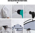 Set 2 Glass Bathroom Shelves - of Corner Shelves with Rail, Floating Glass Shelves for Bathroom, Kitchen, Living Room