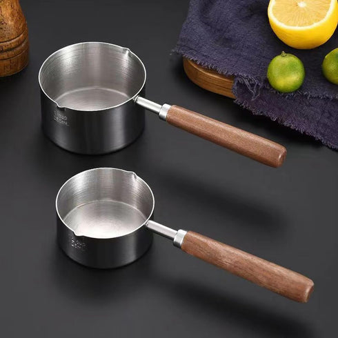 BinaryABC Mini Sauce Pan, Stainless Steel Chocolate Melting Pot, 250ml Nonstick Pot with Pour Spout