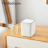SUBEKYU 0.6 Gal Mini Desktop Trash Can with Lid, Small Square Countertop Garbage Bin for Office and Kitchen