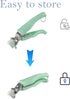 Stainless Steel Anti-Scalding Hot Bowl Dish Gripper Clips Tongs Clamp Holder for Moving Hot Plates (2, Green, Pink)