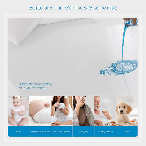 2 Pack 5" 21", GRT King Mattress Protector Waterproof, Breathable & Noiseless Waterproof Mattress Protector Fitted Deep