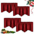 NICETOWN Burgundy Red Blackout Valances, Thermal Insulated W52 x L18 Scalloped Rod Pocket Curtains for Small Windows