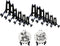 SK 3" High Black Plastic Display Stands, Plate Holders to Display Pictures, Pack of 12 Easels