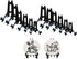 SK 3" High Black Plastic Display Stands, Plate Holders to Display Pictures, Pack of 12 Easels